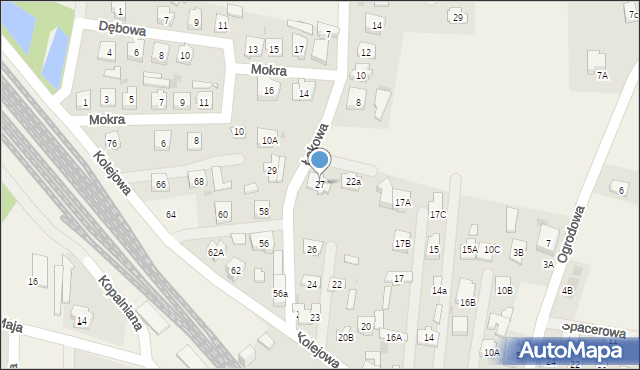 Poraj, Kolejowa, 27, mapa Poraj