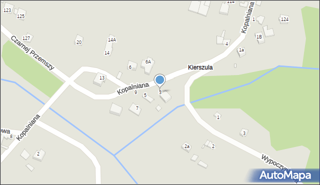 Poręba, Kopalniana, 3, mapa Poręba