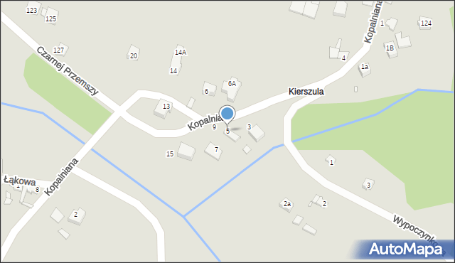 Poręba, Kopalniana, 5, mapa Poręba