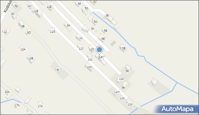 Poronin, Kościuszki Tadeusza, gen., 11A, mapa Poronin
