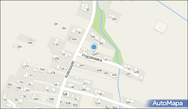 Poronin, Kościuszki Tadeusza, gen., 41A, mapa Poronin