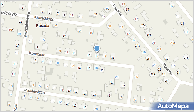 Posada, Korczaka Janusza, 17, mapa Posada