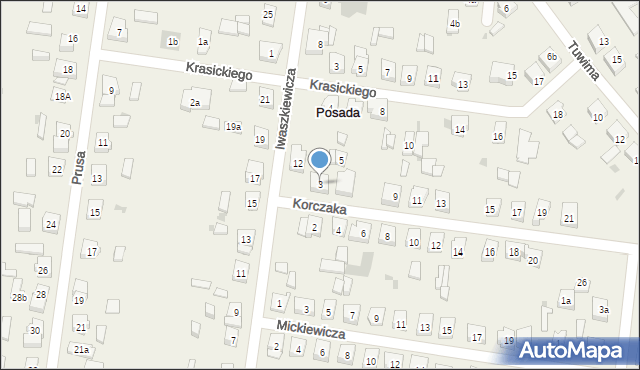Posada, Korczaka Janusza, 3, mapa Posada