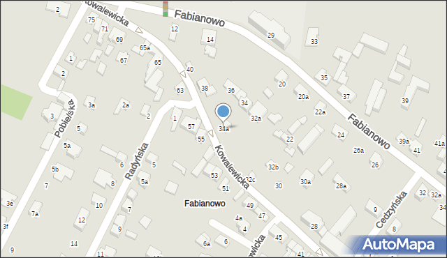 Poznań, Kowalewicka, 34a, mapa Poznania