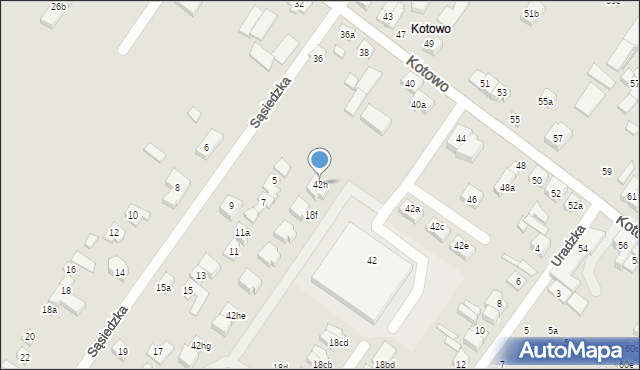 Poznań, Kotowo, 42h, mapa Poznania