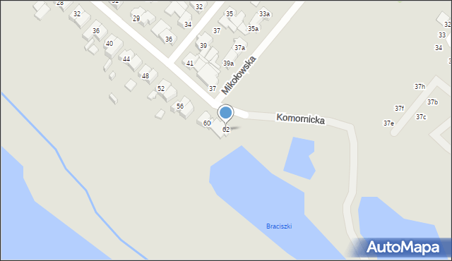 Poznań, Komornicka, 62, mapa Poznania