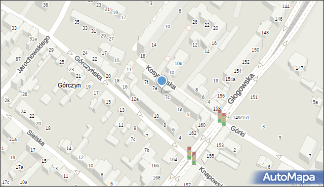 Poznań, Kosynierska, 7d, mapa Poznania