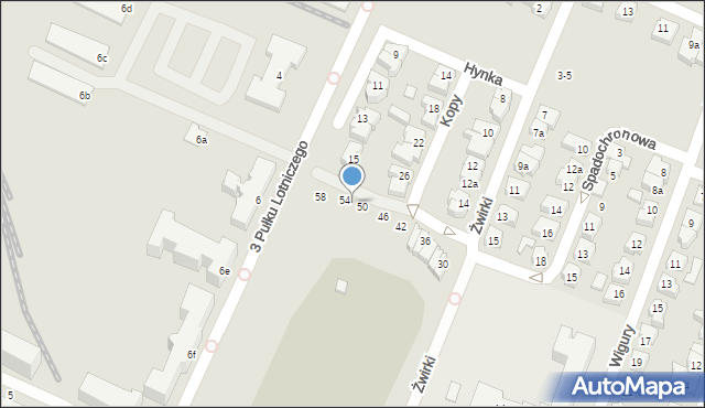 Poznań, Kopy Andrzeja, 52a, mapa Poznania