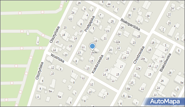 Poznań, Kołobrzeska, 17, mapa Poznania