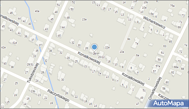 Poznań, Konatkowskiej Gertrudy, 24a, mapa Poznania