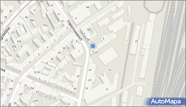 Poznań, Kolejowa, 1, mapa Poznania