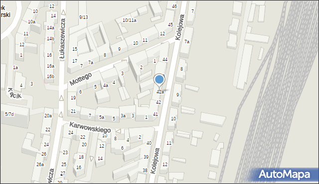 Poznań, Kolejowa, 42a, mapa Poznania