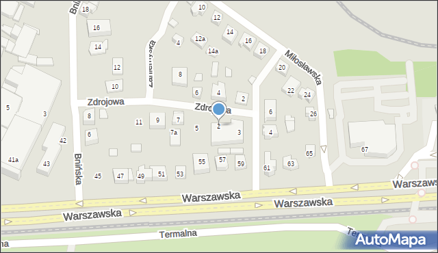 Poznań, Koralowa, 2, mapa Poznania