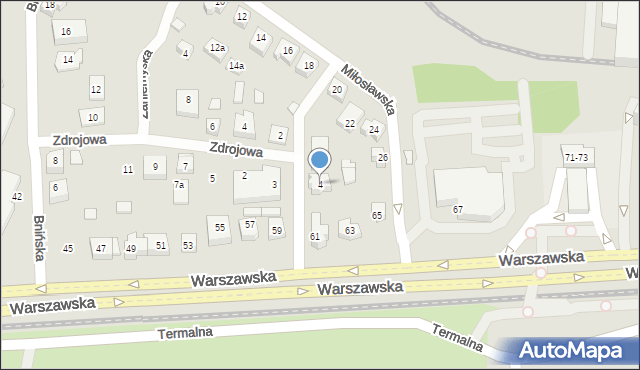 Poznań, Koralowa, 4, mapa Poznania