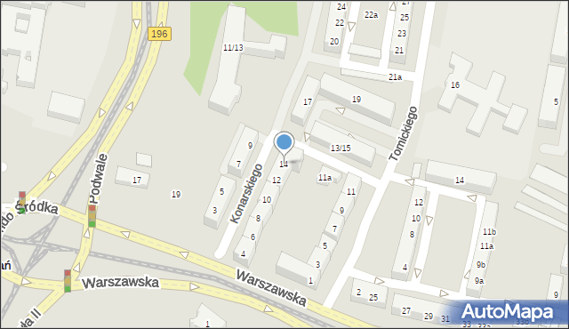 Poznań, Konarskiego Stanisława, 14, mapa Poznania