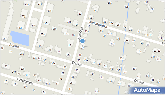 Poznań, Kotwicza Władysława, 17, mapa Poznania