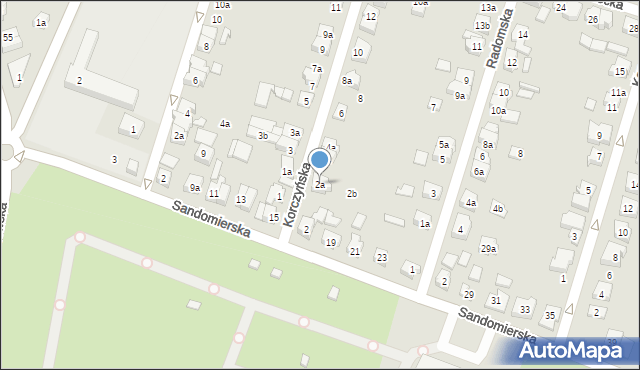 Poznań, Korczyńska, 2a, mapa Poznania