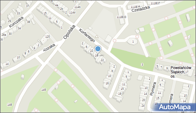 Poznań, Korfantego Wojciecha, 18, mapa Poznania