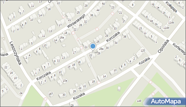 Poznań, Korczaka Janusza, 24, mapa Poznania