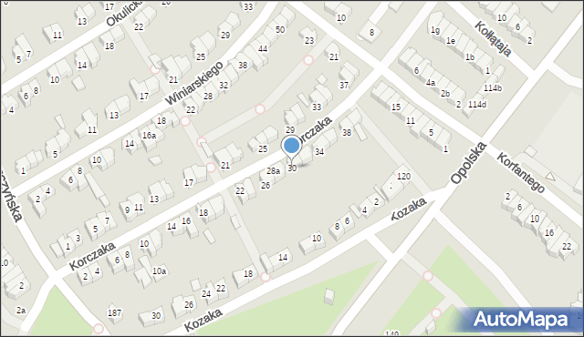 Poznań, Korczaka Janusza, 30, mapa Poznania