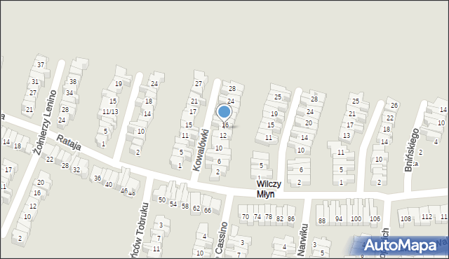 Poznań, Kowalówki Henryka, 14, mapa Poznania