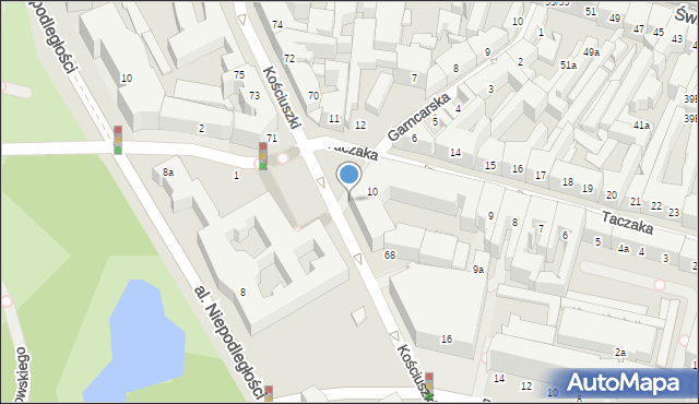 Poznań, Kościuszki Tadeusza, gen., 69, mapa Poznania
