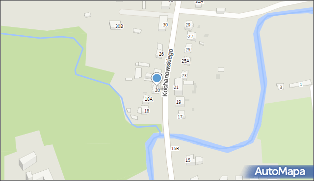Prochowice, Kochanowskiego Jana, 20, mapa Prochowice