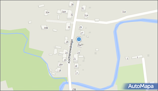 Prochowice, Kochanowskiego Jana, 25A, mapa Prochowice