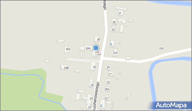 Prochowice, Kochanowskiego Jana, 32b, mapa Prochowice