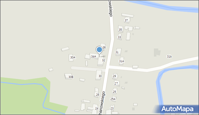 Prochowice, Kochanowskiego Jana, 34, mapa Prochowice