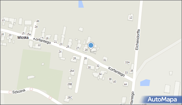 Prószków, Korfantego Wojciecha, 29A, mapa Prószków