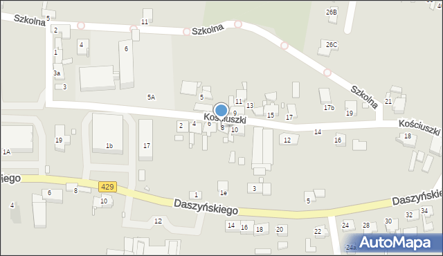 Prószków, Kościuszki Tadeusza, gen., 8, mapa Prószków