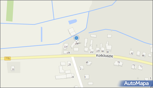 Proszowice, Kościuszki Tadeusza, gen., 108, mapa Proszowice