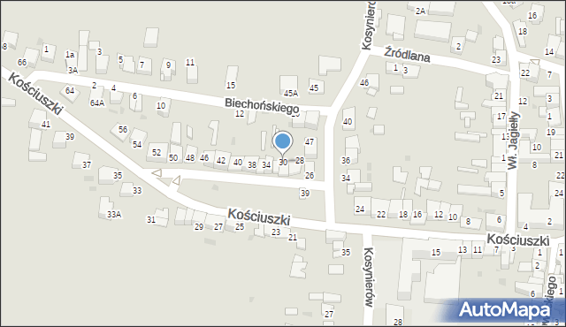 Proszowice, Kościuszki Tadeusza, gen., 30, mapa Proszowice