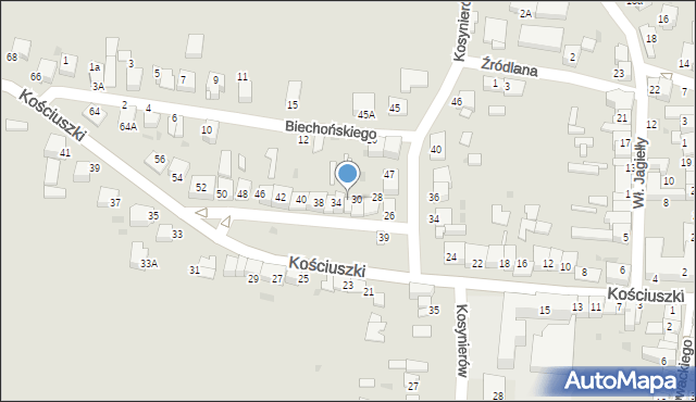 Proszowice, Kościuszki Tadeusza, gen., 32, mapa Proszowice