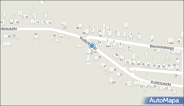 Proszowice, Kościuszki Tadeusza, gen., 43, mapa Proszowice