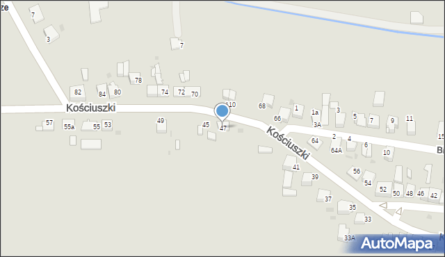 Proszowice, Kościuszki Tadeusza, gen., 47, mapa Proszowice