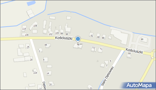 Proszowice, Kościuszki Tadeusza, gen., 75, mapa Proszowice