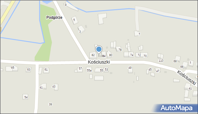 Proszowice, Kościuszki Tadeusza, gen., 84a, mapa Proszowice