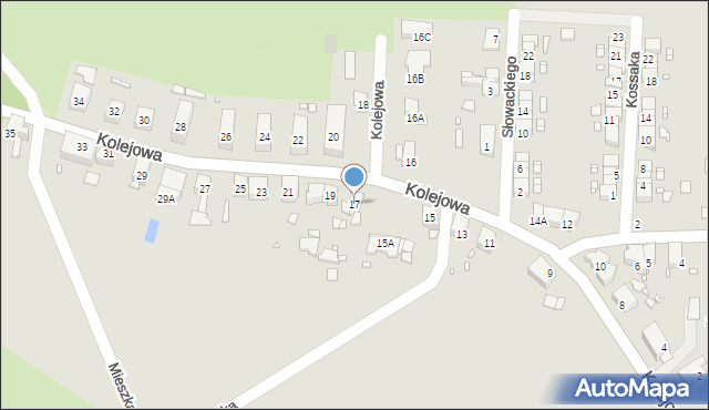 Prudnik, Kolejowa, 17, mapa Prudnik