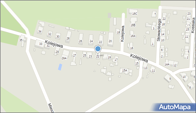 Prudnik, Kolejowa, 21, mapa Prudnik