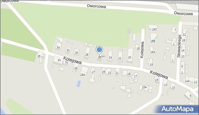 Prudnik, Kolejowa, 26, mapa Prudnik