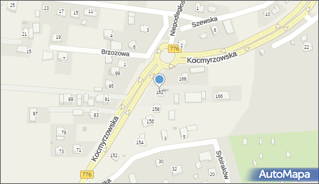 Prusy, Kocmyrzowska, 162, mapa Prusy