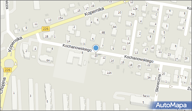 Pruszcz Gdański, Kochanowskiego Jana, 10, mapa Pruszcz Gdański