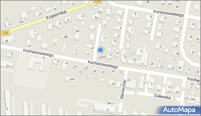 Pruszcz Gdański, Kochanowskiego Jana, 13, mapa Pruszcz Gdański