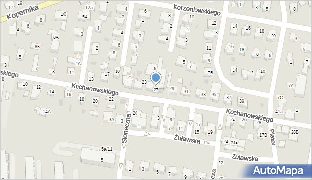 Pruszcz Gdański, Kochanowskiego Jana, 27, mapa Pruszcz Gdański