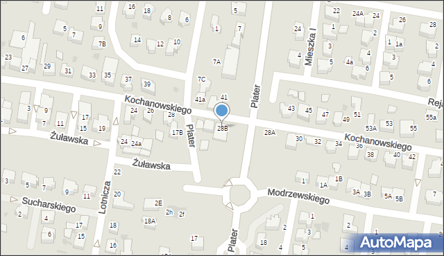 Pruszcz Gdański, Kochanowskiego Jana, 28B, mapa Pruszcz Gdański