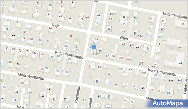 Pruszcz Gdański, Kochanowskiego Jana, 93, mapa Pruszcz Gdański