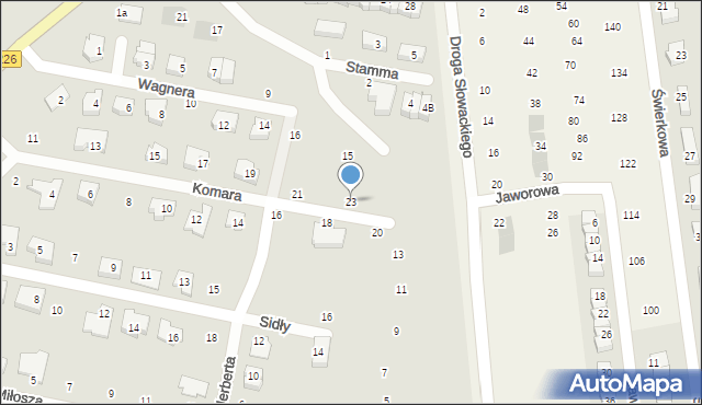 Pruszcz Gdański, Komara Władysława, 23, mapa Pruszcz Gdański