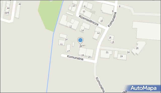 Pruszcz Gdański, Komunalna, 18, mapa Pruszcz Gdański